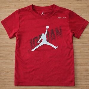 Jordan Red Kids Dri-FIT T-Shirt Size 6